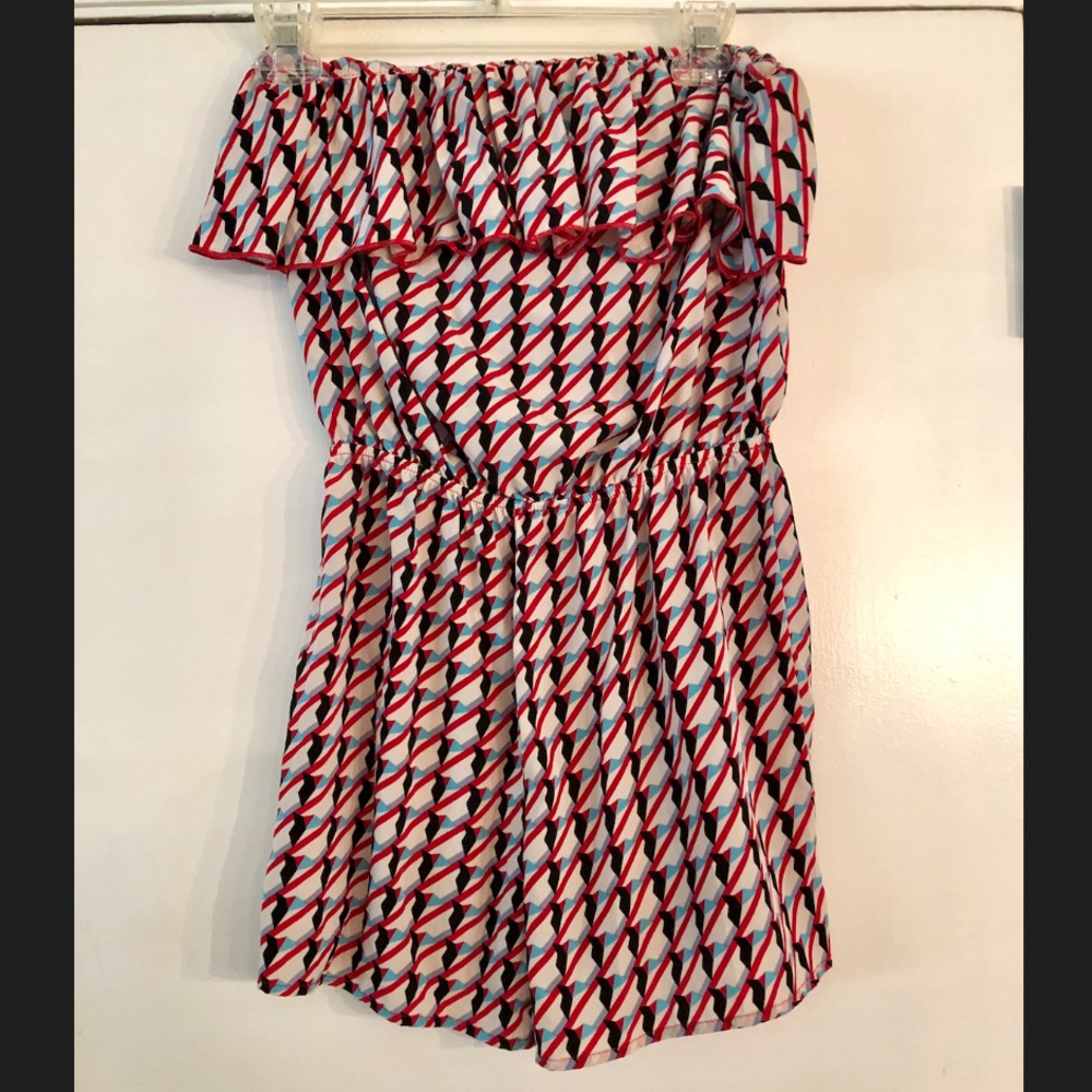 Strapless romper size M with unique print